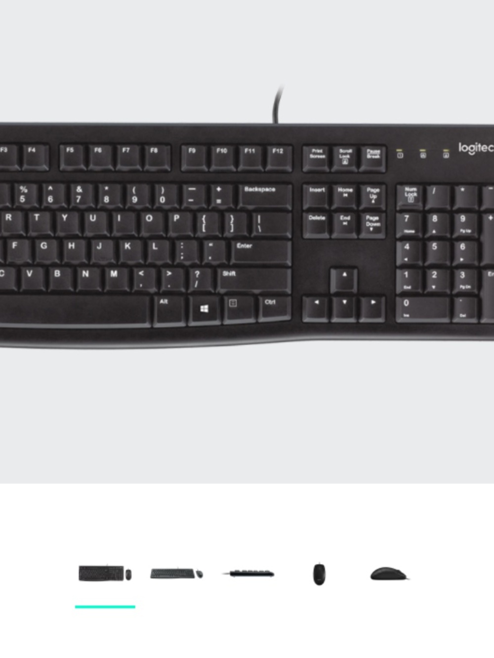 Logitech MK120 Wired USB Keyboard and Mouse Combo Desktop Set Black NEW IN BOX